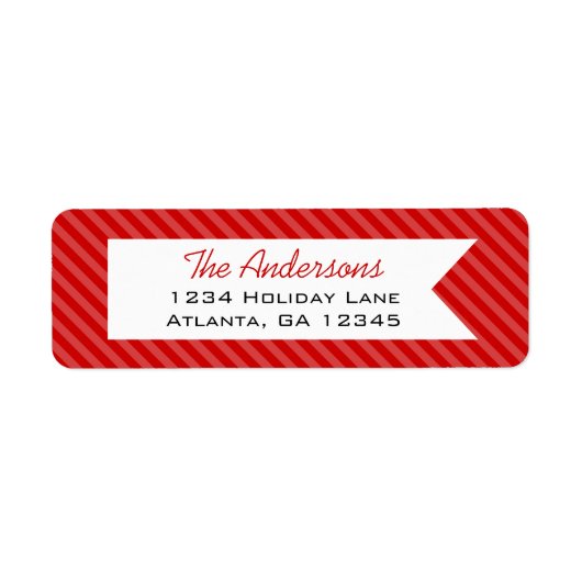 Red Striped Merry Little Weihnachten (Vorne)