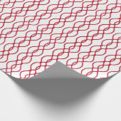 Red Striped Wrapping Paper, Christmas Gift Wrap Geschenkpapier (Ecke)