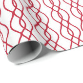 Red Striped Wrapping Paper, Christmas Gift Wrap Geschenkpapier (Rolleneckpunkt)
