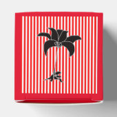 Red Stripes Black Floral Geschenkschachtel (Oben)