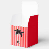 Red Stripes Black Floral Geschenkschachtel (Geöffnet)
