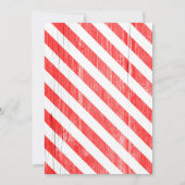 Red Stripes Bridal Dusche Einladungen (Rückseite)