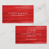 Red Stripes Business Card Visitenkarte (Vorne/Hinten)