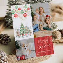 Red Stripes Festliche Grüntöne Frohe Weihnachten 2