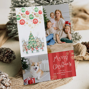 Red Stripes Festliche Grüntöne Frohe Weihnachten 2