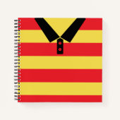 Red Stripes Jersey Template Notebook, Fußball Notizblock (Vorderseite)