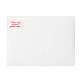 Red Stripes Liebe Peace Joliday Address Label (Vorderseite)