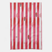 Red Stripes Nutcracker Weihnachtsküche Handtuch (Vertikal)