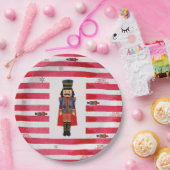 Red Stripes Nutcracker Weihnachtspapier-Teller Pappteller (Party)