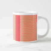 Red Stripes Red Gift Jumbo-Tasse (Rechts)