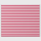 Red Stripes Weihnachten Geschenkpapier (Flach)