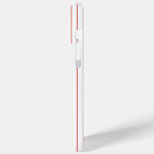 Red Stripes White Baseball Jersey Name Number Case-Mate iPhone Hülle (Rückseite / Links)