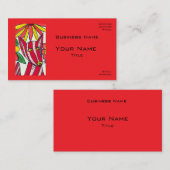 Red Stripped Dog Business Cards Visitenkarte (Vorne/Hinten)