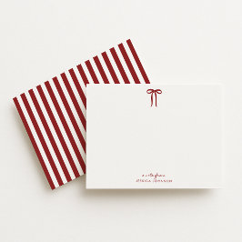 Red Strips und Bow Note Card Einladung
