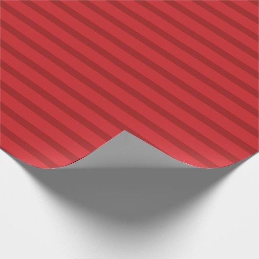 Red Strips Weihnachtswrapping Paper Geschenkpapier (Ecke)