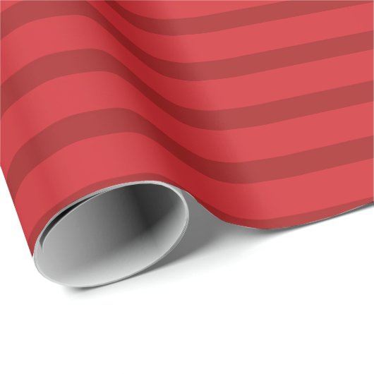 Red Strips Weihnachtswrapping Paper Geschenkpapier (Rolleneckpunkt)