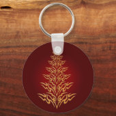 Red Stylish Christmas Tree Key Chain Schlüsselanhänger (Vorderseite)