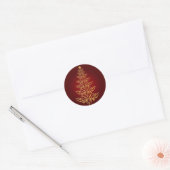 Red Stylish Christmas Tree Stickers (Umschlag)