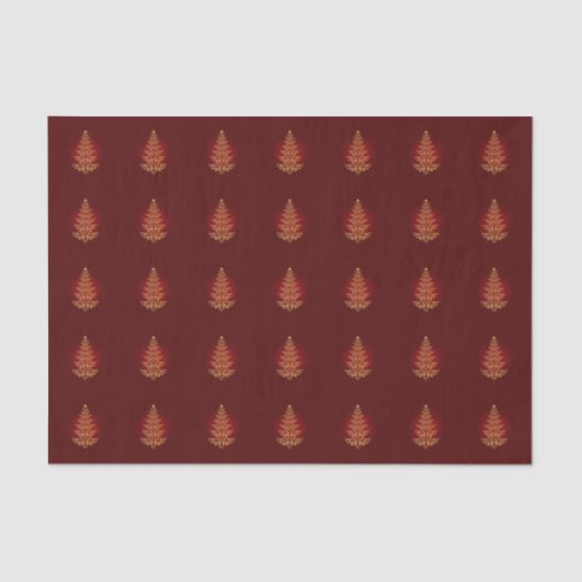 Red Stylish Christmas Tree Tissue Paper Seidenpapier (Vorderseite)