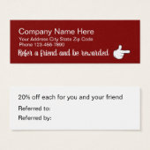 Red Stylish Customer Rewards Cards (Vorne & Hinten)