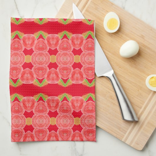 Red Stylish Kitchen Geschirrtuch (Viertel Falte)