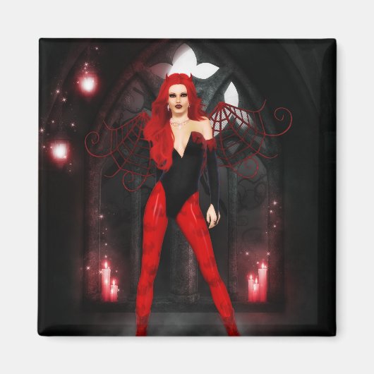 Red Succubus Magnet (Vorne)