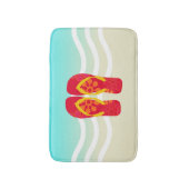 Red Summer Beach Flip Flops Badematte (Vorderseite Vertikal)