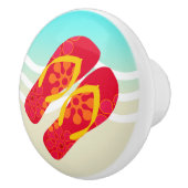 Red Summer Beach Flip Flops Door Knob Keramikknauf (Rechts)