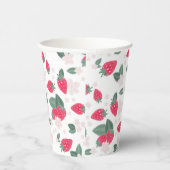 Red Summer Berry Birthday oder Picnic Strawberry Pappbecher (Rechts)