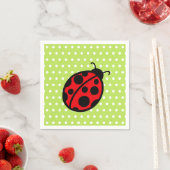 Red Summer Ladybug Picnic Party Napkins Serviette (Beispiel)