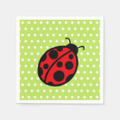 Red Summer Ladybug Picnic Party Napkins Serviette (Vorderseite)