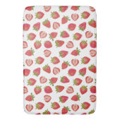 Red Summer Strawberry Pattern Badematte (Vorderseite Vertikal)