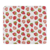 Red Summer Strawberry Pattern Schneidebrett (Vorderseite)