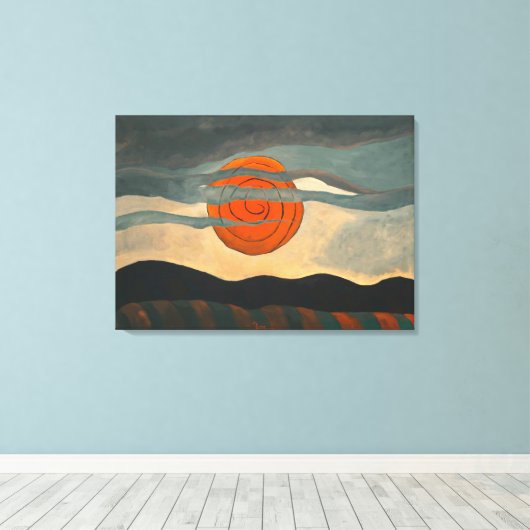 Red Sun | Arthur Dove | Leinwanddruck (Insitu (Holzboden))