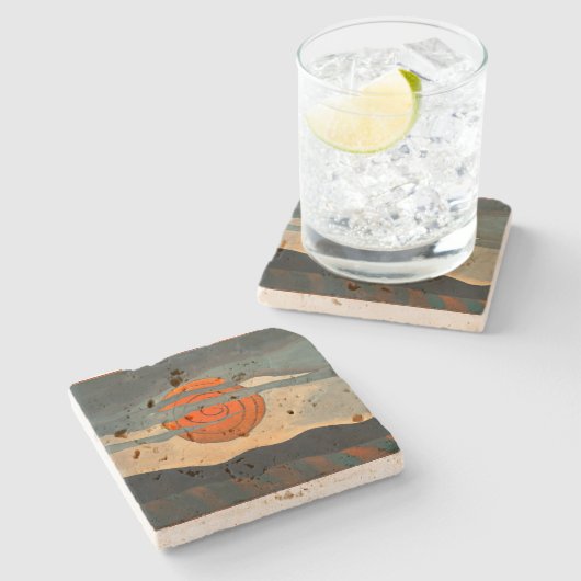 Red Sun | Arthur Dove | Steinuntersetzer (Seitenansicht)