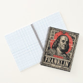 Red Sun Benjamin Franklin | American Icon Portrait Notizblock (Innenseite)