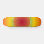 Red Sun Blue Swirl Skateboard (Horizontal)