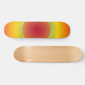 Red Sun Blue Swirl Skateboard (Horizontal)