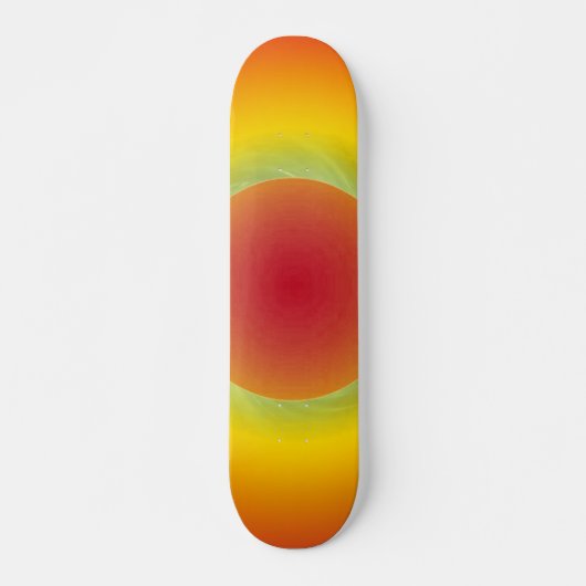 Red Sun Blue Swirl Skateboard (Vorne)