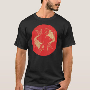 Red Sun Fish Chinese Carp Asian Koi Fish T-Shirt