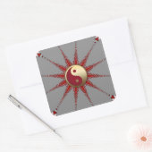 Red Sun Golden Yin Yang Sticker (Umschlag)
