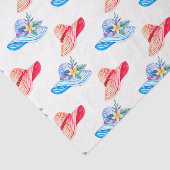 Red Sun Hat (Design 10 Red Series) Seidenpapier (Ausschnitt)