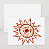 Red Sun in Lights Grunge Cutout Postkarte (Vorne/Hinten)
