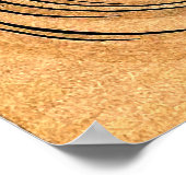 RED SUN, JAPANISCHE FLYING CRANE UND MEERWELLEN POSTER (Ecke)