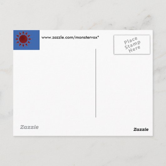 Red Sun Postcard Postkarte (Rückseite)