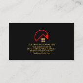 Red Sun Rooftop Gold Windows Realty Visitenkarte (Rückseite)