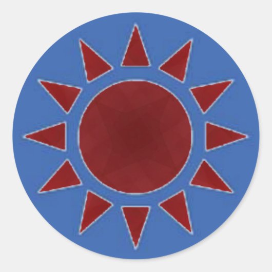 Red Sun Sticker (Vorderseite)
