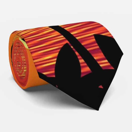 Red Sun Tropical Palm Beach Krawatte (Gerollt)