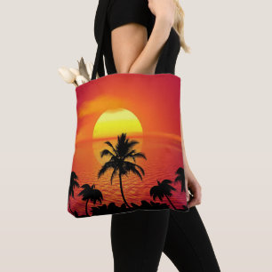 Red Sun Tropical Palm Beach Tasche