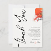 Red Sun und Old Sakura Danke Karte (Vorderseite)